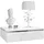 lookway Nachtschrank Aurora Silver 48 x 15 x 38 cm Weiß