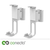 conecto Lautsprecher Wandhalterung, kompatibel mit Sonos® One, Sonos® One SL, Sonos® Play:1, Traglast: 3kg, 2er-Set, weiß
