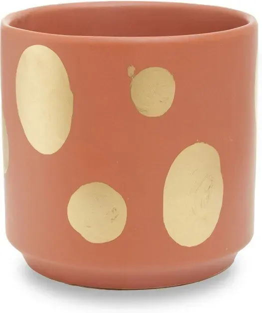 Premier Housewares Goldfleckiger Keramiktopf, modern, klein, Garten, Keramiktöpfe für Innenpflanzen
