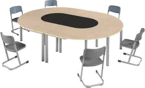 Ovaler Ergänzungstisch