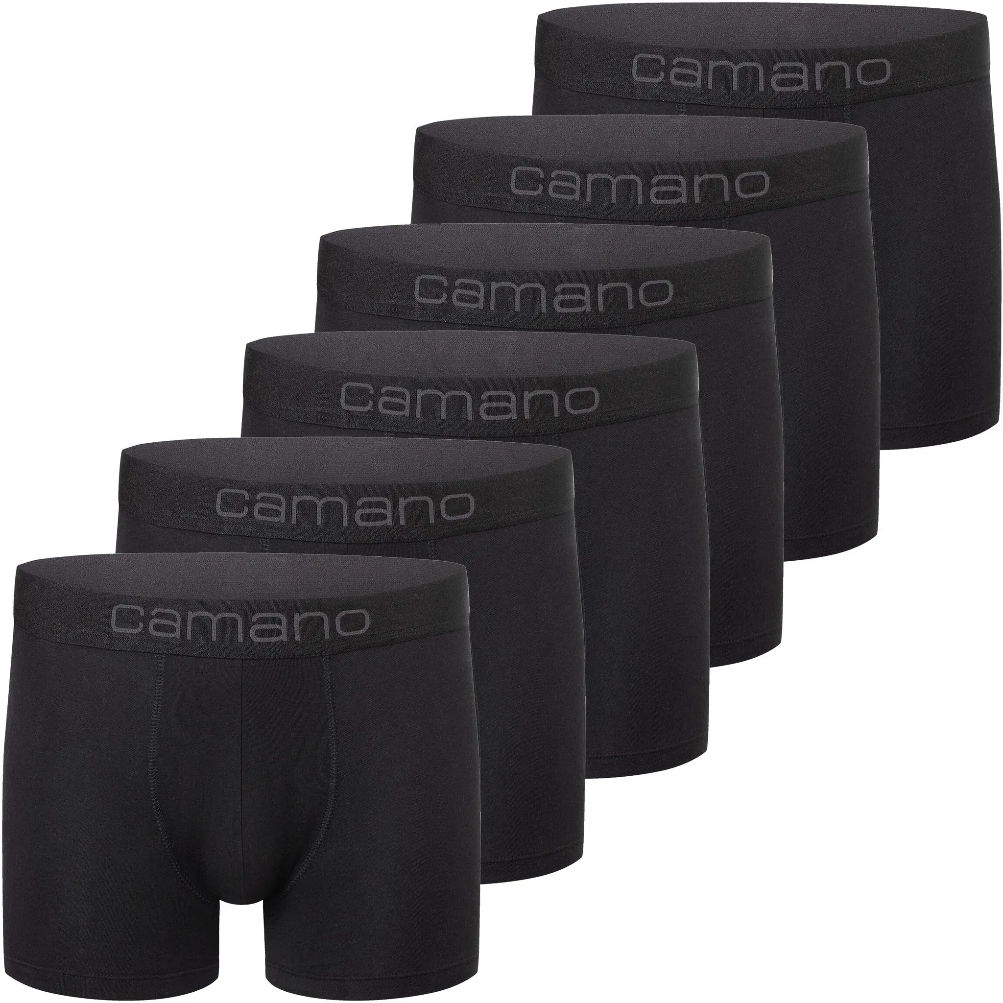 Boxershorts CAMANO Gr. XL, schwarz Herren Unterhosen mit Stretch-Logobund