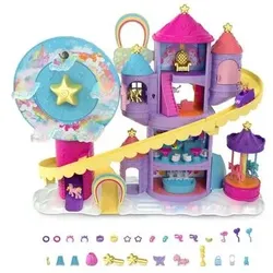 MATTEL GYK44 Polly Pocket Pollyville Regenbogen-Einhornspaß Freizeitpark