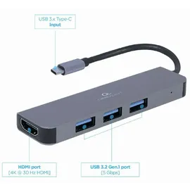 Gembird USB-C® Dockingstation A-CM-COMBO2-01 Passend für Marke Dockingstations: Universal