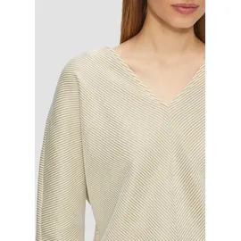 s.Oliver Shirt mit Strukturstreifen und Fledermausärmeln braun 42
