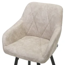 Beliani Barstuhl 2er Set Beige