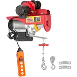 Vevor Elektrischer Kettenzug, 1300 W Elektrischer Flaschenzug, 800 kg Kapazität des Doppelkabels Hebezug Kettenaufzug aus Stahl, Nennlast 1 T Seilhebezug mit Wagen, Kettenzug Seilwinde für Fabriken