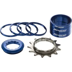 Singlespeed Kit 13T Ritzel + 7 Spacer - blau EINHEITSGRÖSSE