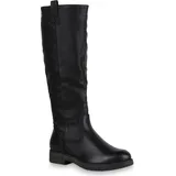 Stiefelparadies Damen Reiterstiefel in Schwarz