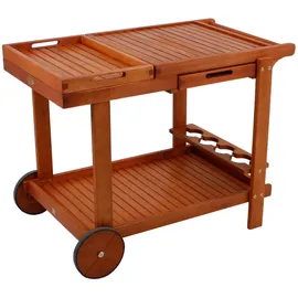 deluke Servierwagen MANUEL Rollbar Eukalyptus Natur 76x60x100cm Etagenwagen Tischwagen Rollwagen