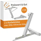 PRO PLUS Höhenverstellbare Nivellierstützen 2 Stück für Anhänger 450 kg