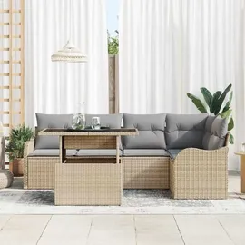vidaXL Garten-sofa-set 6-tlg. Beige