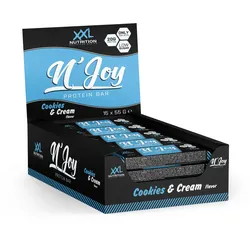 N'Joy Protein Bar Proteinriegel - Cookies & Cream - 15 pack - XXL Nutrition