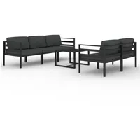 vidaXL Garten-Lounge-Set 6-tlg. Aluminium anthrazit