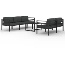 vidaXL Garten-Lounge-Set 6-tlg. Aluminium anthrazit