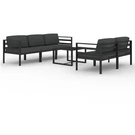 vidaXL Garten-Lounge-Set 6-tlg. Aluminium anthrazit
