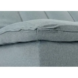 Mendler Schlafsofa HWC-M79, Gästebett Schlafcouch Couch Sofa, Schlaffunktion Liegefläche 180x110cm ~ Stoff/Textil blau-grau