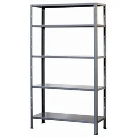 Ironside Steckregal Metall 200x100 silber 5 Böden