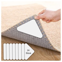 zggzerg Antirutschmatte Teppichgreifer Antirutschmatte, 24 Stück Anti-Curling Rug Gripper weiß Dreieck