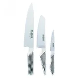 Global Messerset 3-tlg. Schwarz/Silber