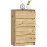 akord furniture factory Akord K60 Eiche Artisan 60 cm 4 Schubladen B60 x H99 x T40 cm