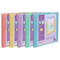 Exacompta 15 Exacompta Kreacover Präsentationsringbuch 4-Ringe farbsortiert 4,0 cm