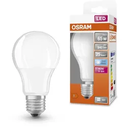 Osram E27 LED Star Classic Lampe Matt neutralweißes Licht 9W wie 65W - LOW VOLTAGE 12...36 V - Für die Nutzung außerhalb des Stromnetzes