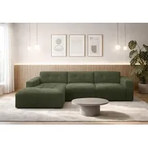 ax living Eckcouch Polyester 310 cm L Grün