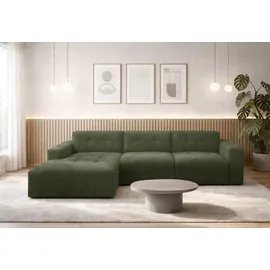 ax living Eckcouch Polyester 310 cm L Grün