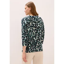 Cecil Kapuzensweatshirt gemustert grün L (42)
