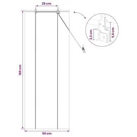 vidaXL Rollo Natur 50 x 160 cm Bambus/braun