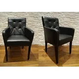 Glanz Schwarz Echtleder Esszimmerstühle Stuhl Leder Stühle Rindsleder Sessel