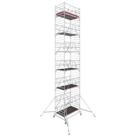 Krause 782113 FahrGerüst Aluminium Rollgerüst fahrbar Arbeitshöhe (max.): 13.40m Silber 527kg