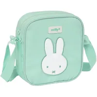 Safta Miffy Menta Kleine Umhängetasche für Kinder, ideal für Kinder von 5 bis 14 Jahren, bequem und vielseitig, Qualität und Widerstandsfähigkeit, 16 x 4 x 18 cm, Minzgrün