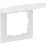 Legrand SEANO 1-fach Rahmen mit Klappdeckel für Standardeinsätze zur Erhöhung der Schutzart auf IP44, Ultraweiß