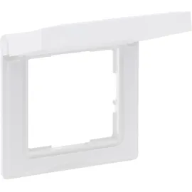 Legrand SEANO 1-fach Rahmen mit Klappdeckel für Standardeinsätze zur Erhöhung der Schutzart auf IP44, Ultraweiß