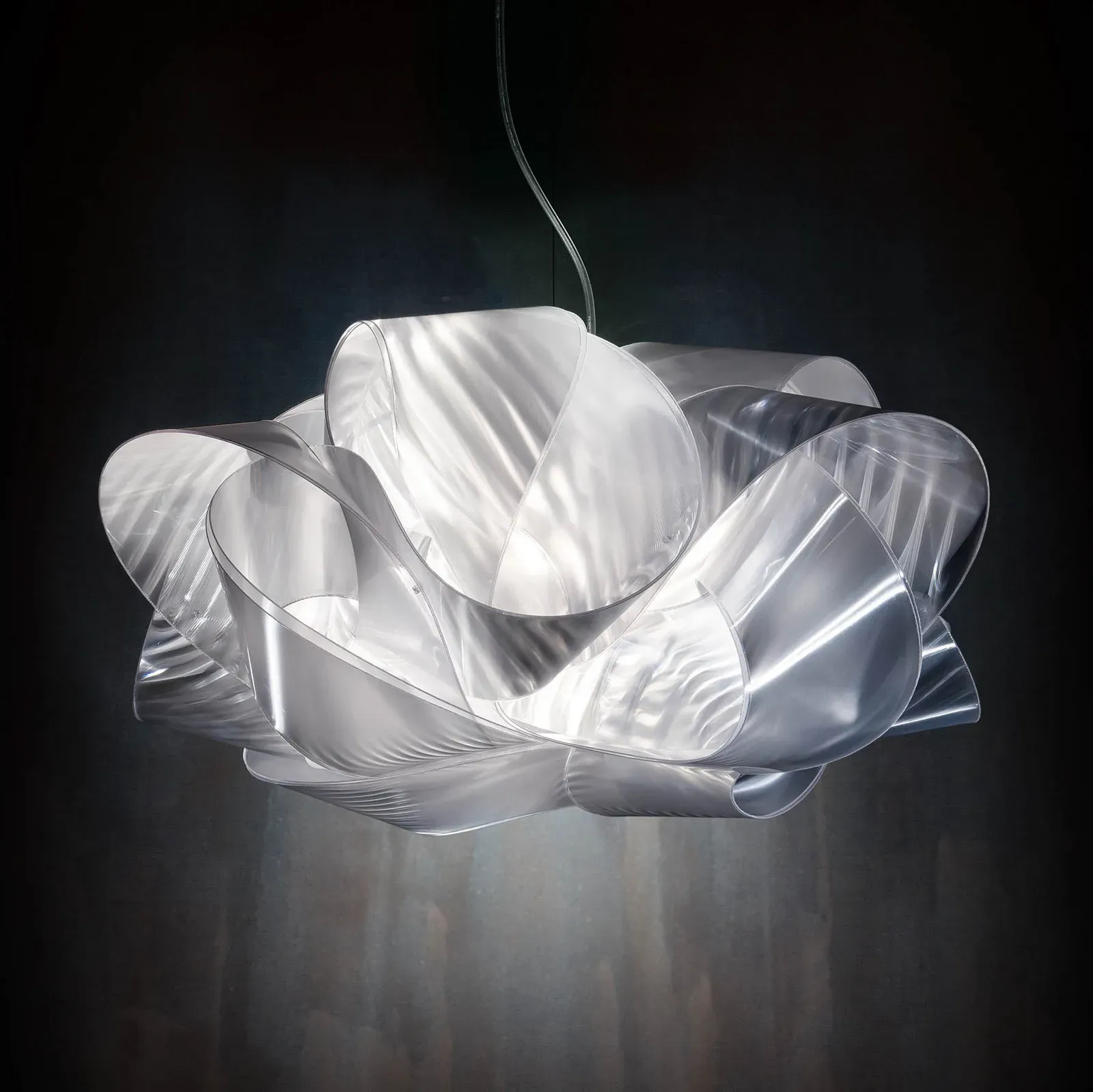 Pendelleuchte Slamp, Fabula, dimmbar, Transparent, für Wohnzimmer, Kunststoff, Design - 21