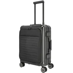 Travelite Aluminium 4-Rad Trolley S Vortasche NEXT schwarz