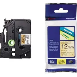 Brother TZe-PR831 Schriftbandkassette, schwarz auf glitzergold, 12mm breit