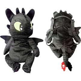Joy Toy Drachenzähmen leicht gemacht - Plüsch-Rucksack, Toothless - Schwarz