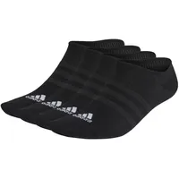 adidas Thin and Light No-Show Socken, 3 Paar Black / White 46-48