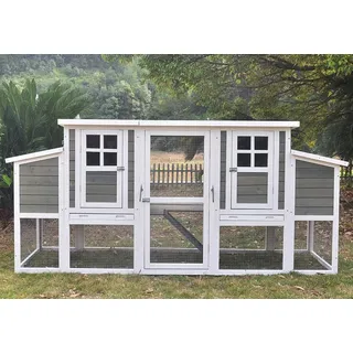 Zoopplier Winterfest Hühnerstall-wetterfest Hühnerhaus- große Wachtelstall XXL Nest aus massivem Holz-geeignet für 4-6 Hühner-auch als Entenstall Hasenstall