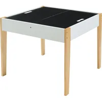 [en.casa] Kindersitzgruppe Smedjebacken Kiefer 1 x Tisch und 2 x Stuhl weiß