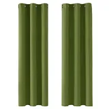 Deconovo Single Blackout Curtains Thermo-Verdunkelungsvorhänge für Schlafzimmer, Polyester, 140 x 260, 2