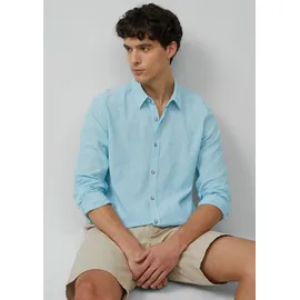 s.Oliver Regular Fit: Gestreiftes Hemd aus Baumwoll- und Leinenmix - XL