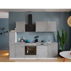 Respekta Küchenzeile Malia 250 cm grau