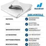 Floordirekt Abdeckplane 10 x 15 m Weiß