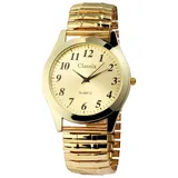 Classix 2700004-002 Analog Herrenuhr mit Metallzugband, goldfarben