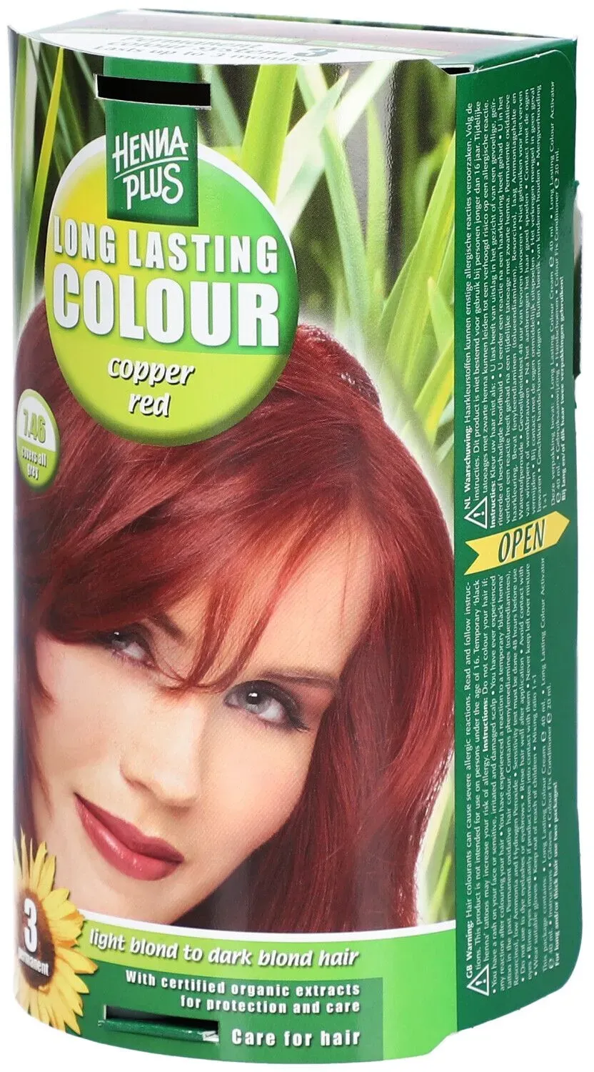 Henna Plus Long Last Colour 7.46 copper red