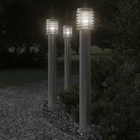 VidaXL Wegeleuchte Silbern 110 cm Edelstahl