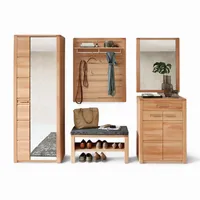 Stella Trading Nature ONE Flurgarderoben Set 268 x 201 x 40 cm Schwarz